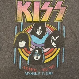 ROCK BAND GRAPHIC KISS 2021 licensed printed tee world wide reprint in 2021